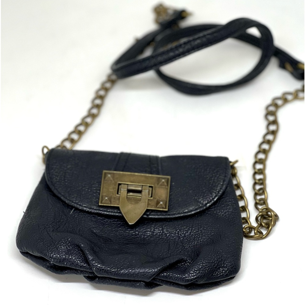 CHIC Target Black Faux Leather Small Bag